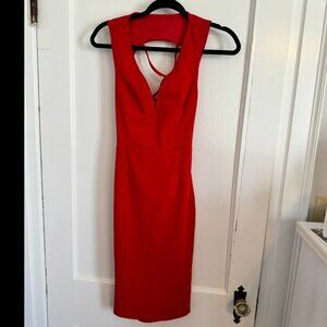 Red Backless Windsor Dress - Size Small.